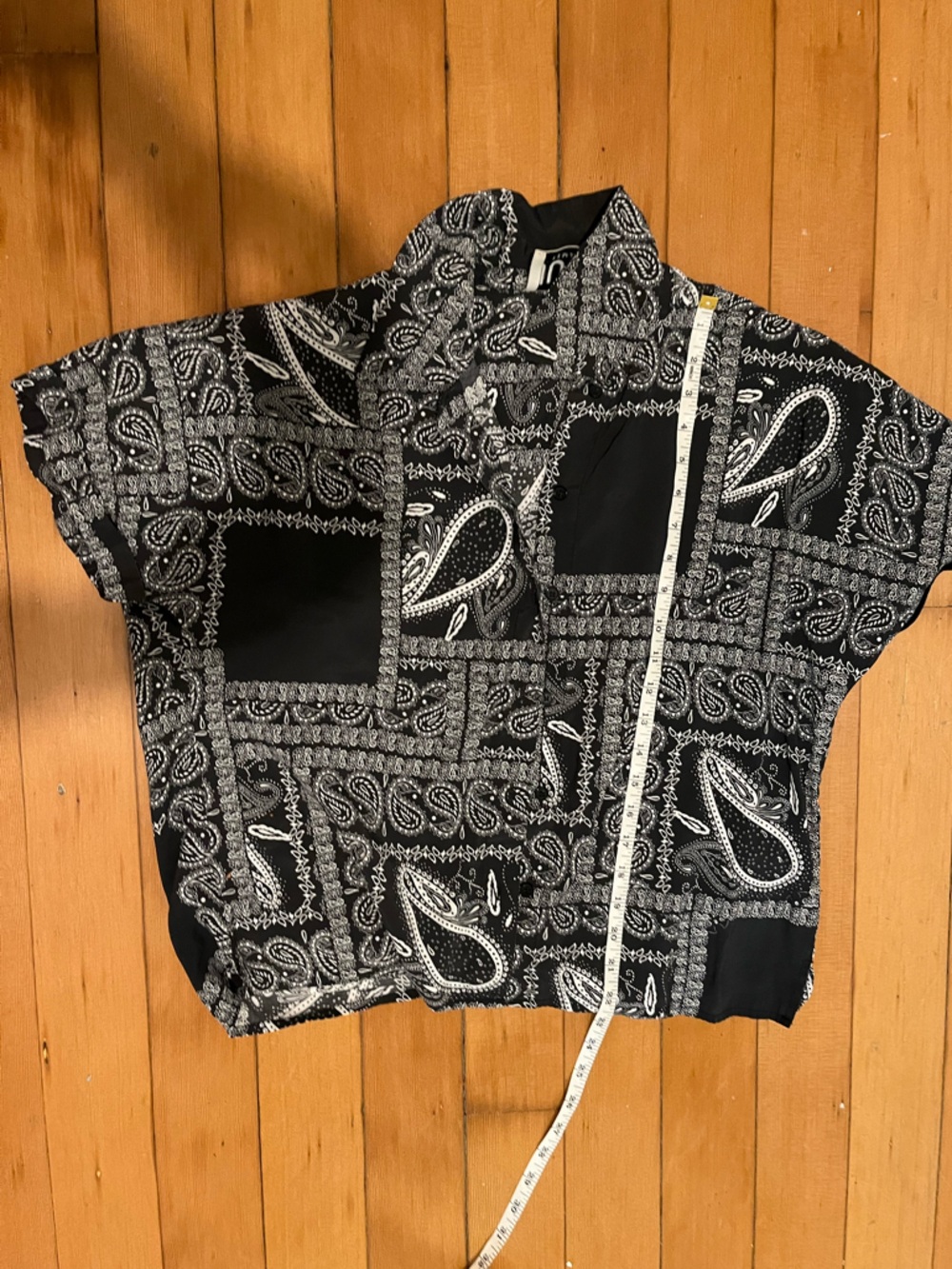 Just female size small bandana button up shirt